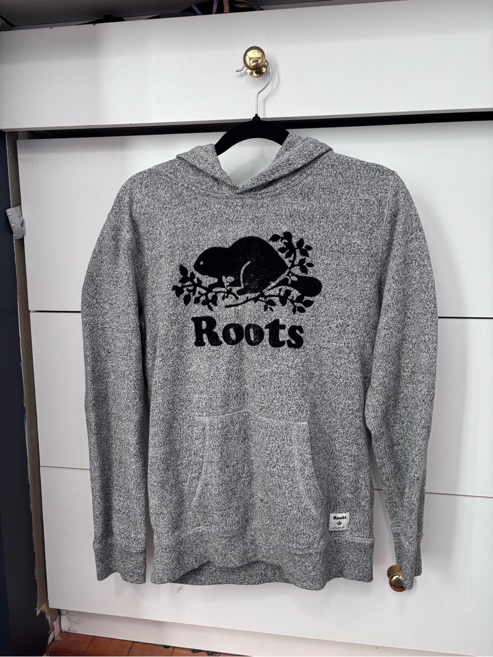 Roots Kid’s Gray Hoodie with Beaver Logo